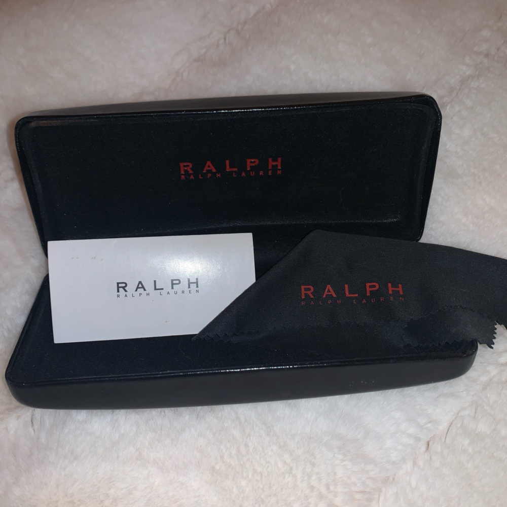 Ralph Lauren sunglass case with cleaning cloth